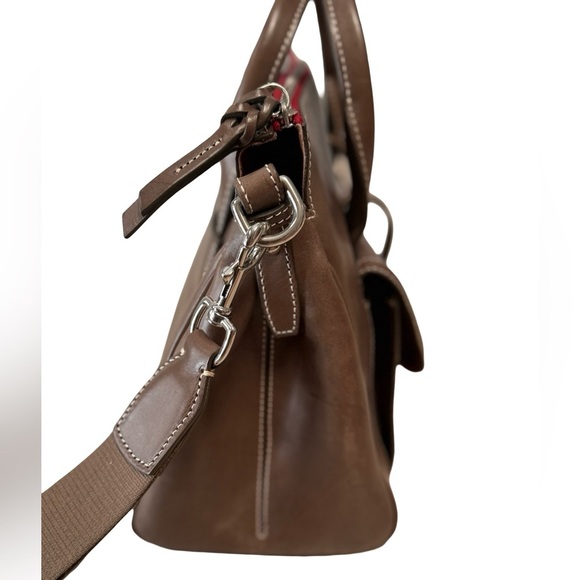Dooney & Bourke Toscana Brown Leather Satchel Bag - Picture 5 of 16